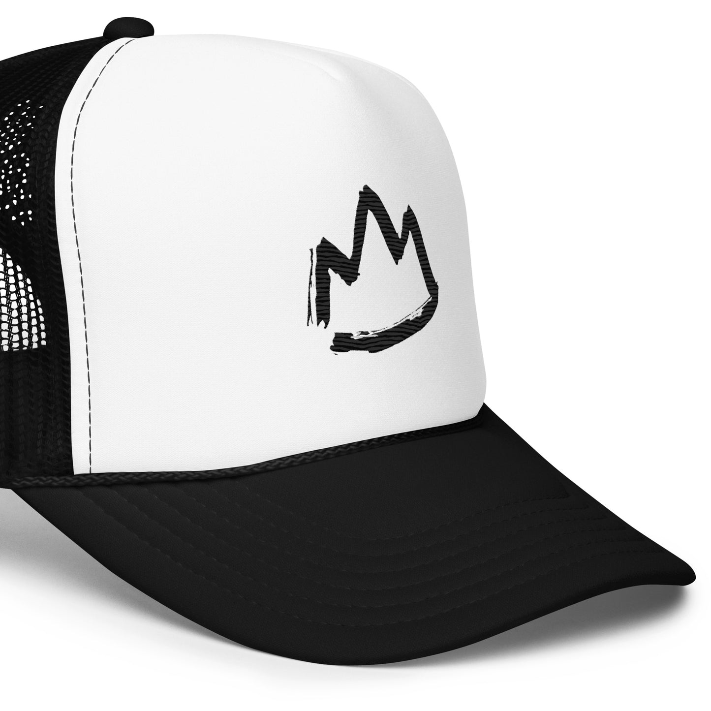 Crown Foam Trucker Hat (white/black)