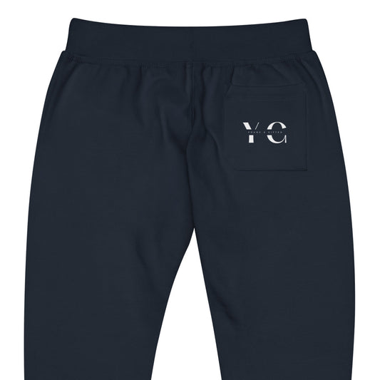 Logo Unisex Fleece Sweatpants (Navy & Grey)